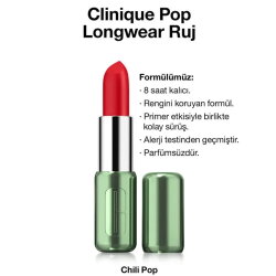 Clinique Pop Longwear Ruj - Chilli Pop