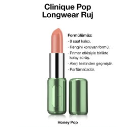 Clinique Pop Longwear Ruj - Honey Pop