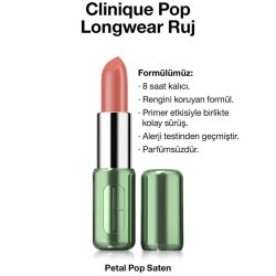 Clinique Pop Longwear Ruj - Petal Pop