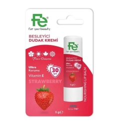 Fe Besleyici Çilekli Dudak Kremi