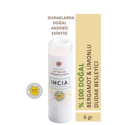 Incia Doğal Dudak Besleyici Bergamot & Limonlu 6gr