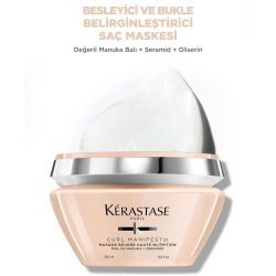 Kerastase Curl Manifesto Masque Beurre Haute Nutrition Kıvırcık Saçlar için Saç Maskesi 200ml