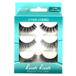 Lush Lash Takma Kirpik 3 Pair Combo 3 Çift Takma Kirpik LU-624