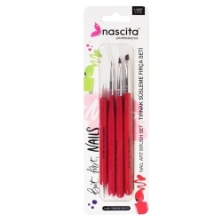 Nascita Nail Art 4'lü Tırnak Süsleme Fırça Seti