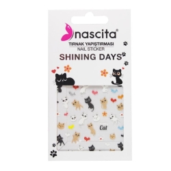 Nascita Pretty Cat Tırnak Stickerı