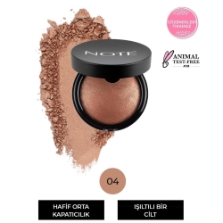 Note Baked Allık Işıltılı Highlighter 04 Deeply Bronze