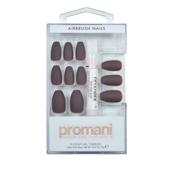 Promani Takma Tırnak Kiti Koyu Bordo