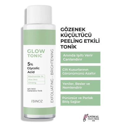 Sinoz Glow Tonic %5 Glycolic Acid Işıltı Verici Canlandırıcı 200 ml Tonik