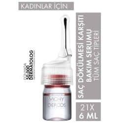 Vichy Dercos Aminexil Clinical 5 Woman Kadınlar için Saç Bakım Serumu 21x6 ml