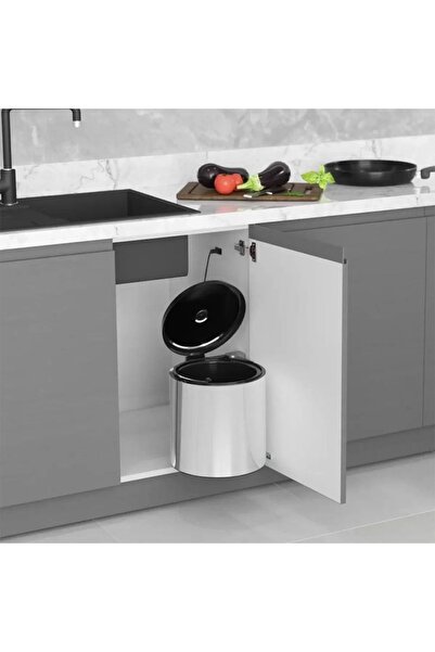 En Çok Favorilenen 10. Ürün GörSeç 11 Litre Dolap Içi Çöp Kovası Kapağa Monte 11 Lt Çöp Kovası Mutfak Tezgah Altı Çelik Otomatik Kapak