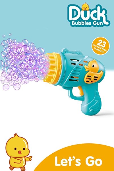 En Çok Satan 1. Ürün Kayyum Oyuncak Duck Çok Delikli Pilli Köpük Atan Tabanca Oyuncağı 23 Delikli Bubble Gun