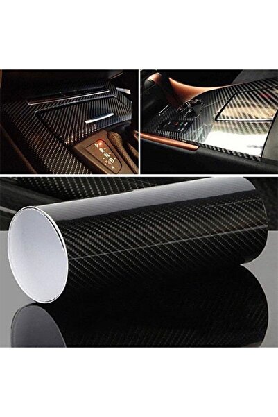 En Çok Satan 3. Ürün MeyZone 5d Karbon Fiber Folyo Ultra Parlak Hava Kanallı Araç Döşeme Kaplama Folyosu 30 Cm X 1 Metre