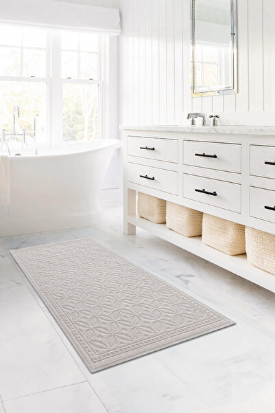 Koza Home Country %100 Pamuk Kilim Krem Banyo Paspası Koridor Ve Antre Halısı 80x150 8597 🚛