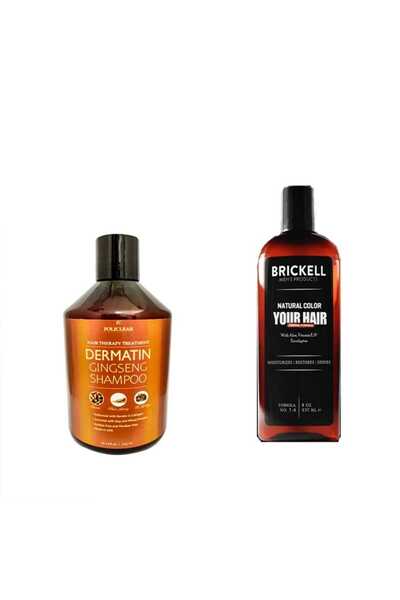 Pure Creams Dermatın Gingseng Shampoo X Brickell Saç Beyazlık Giderici 🚛