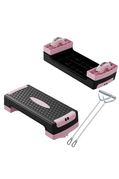 Başarılı Satıcı Genel Markalar 2in 1 Fitness Aerobik Dengeli Step Tahtası Denge Pedalı Eğim Ayarı Ve Çekme Halatları 68x28x10/15cm