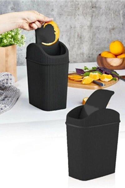Leony Tezgah Üstü Ofis Mutfak Masa Üstü Mini Çöp Kovası 2,5 LT 🚛