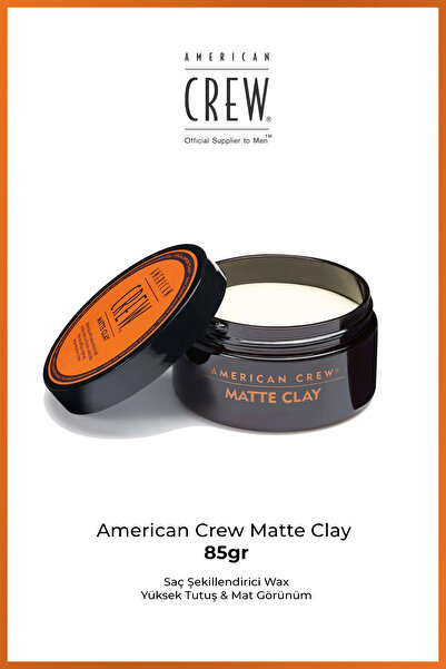 American Crew Matte Clay 85 gr – Erkek Saç Şekillendirici Wax Güçlü Tutuş Doğal Mat Etki