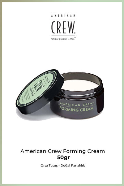 American Crew Forming Cream 50 g – Orta Tutuş & Doğal Parlaklık Veren Erkek Saç Şekillendirici Krem