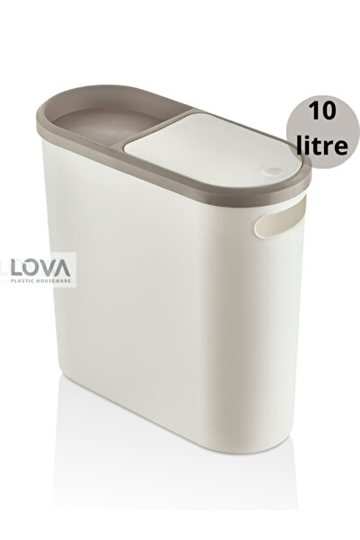 Başarılı Satıcı Lova 10 lt Kups Banyo,Ofis,Mutfak Çöp Kovası (KREM)