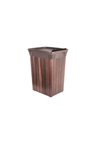 Genel Markalar Trashbin black wood 20 L Plastik Çöp Kovası, Pratik ve Şık Temizlik Kovası Sepette %1 İndirim
