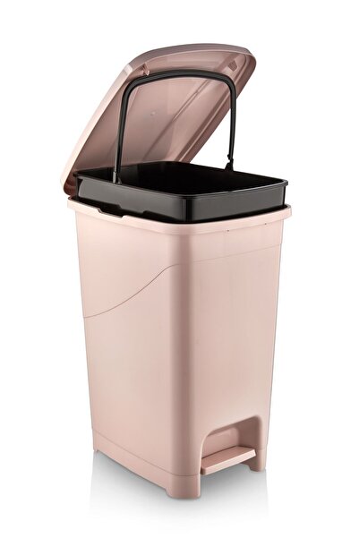 FORSACE 15 Litre Pedallı Pembe Banyo Mutfak Pembe Kapaklı Slim Pedallı Cöp Kovası Pembe 🚛