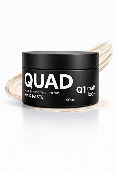 QUAD Q1 Mat Saç Pastası 100 ml – Güçlü Tutuş, Doğal Mat Görünüm, Hacim Veren Unisex
