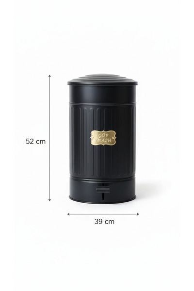 Simply Now 30 Litre Pedallı Metal Çöp Kovası | Fırın Boya Paslanmaz | Kovasız | 52x28 cm (4 Renk) 🚛