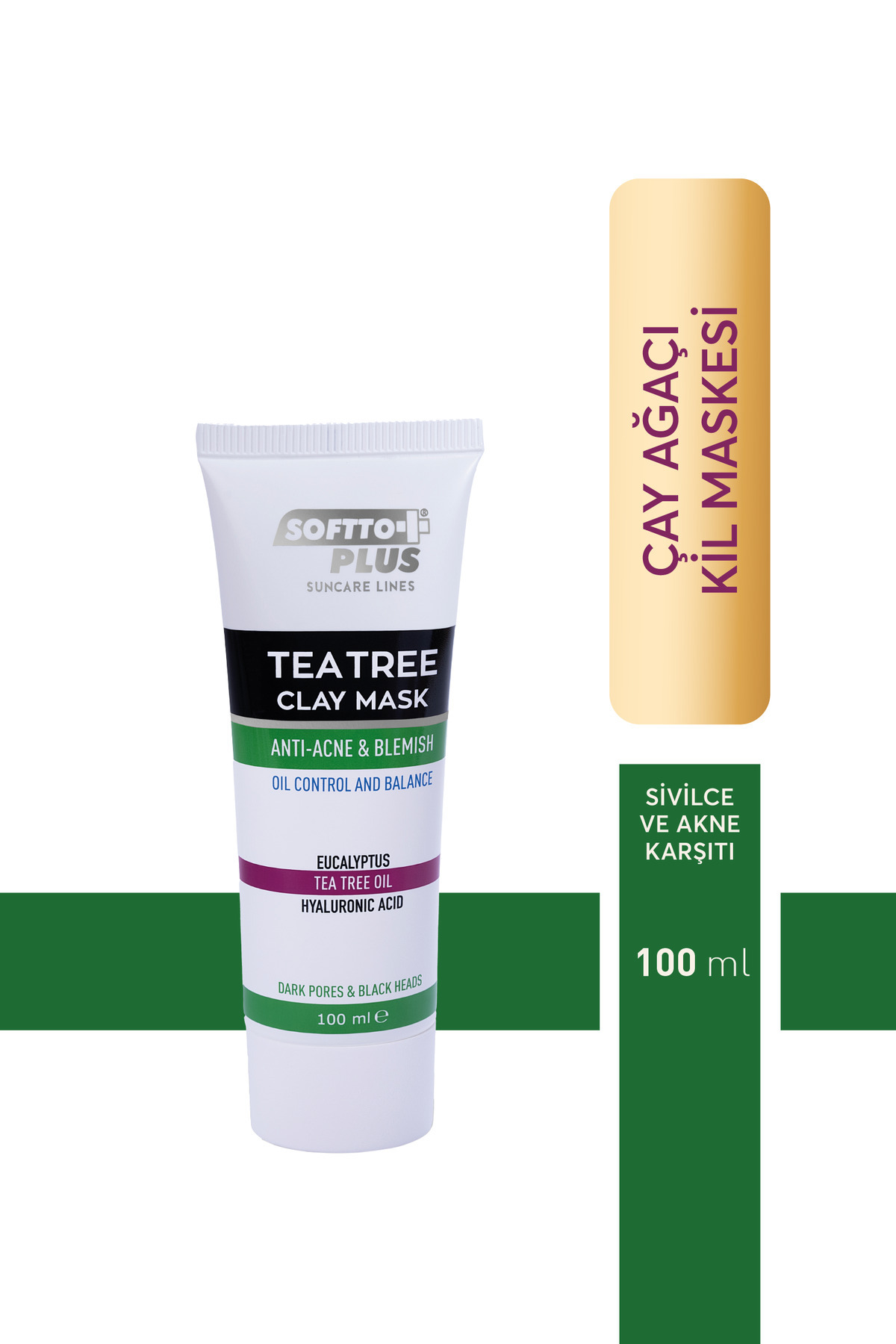 Softto Plus Çay Ağacı Kil Maskesi 100 ml