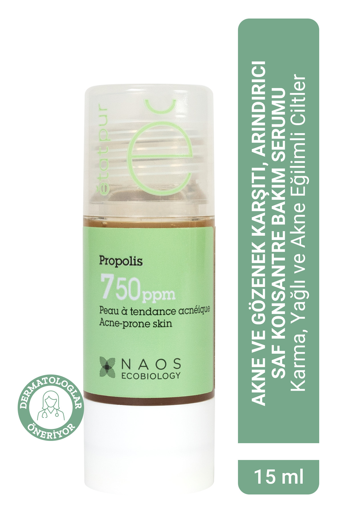 Etat Pur Pure Active Propolis Akne Karşıtı Antienflamatuar & Yatıştırıcı Etkili Konsantre Bakım Serumu 15ML