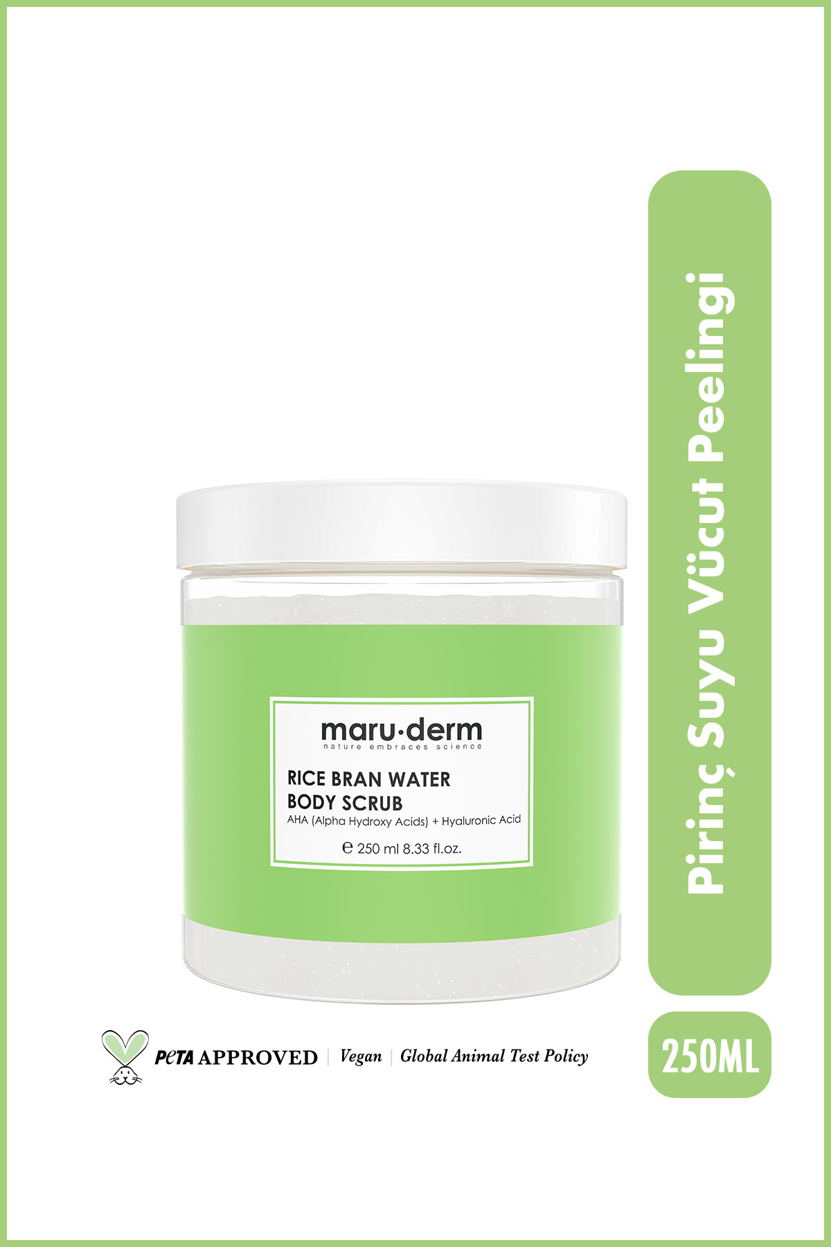 Body Scrub | Pirinç Suyu Vücut Peelingi | AHA + Hyalüronik Asit 250 ML