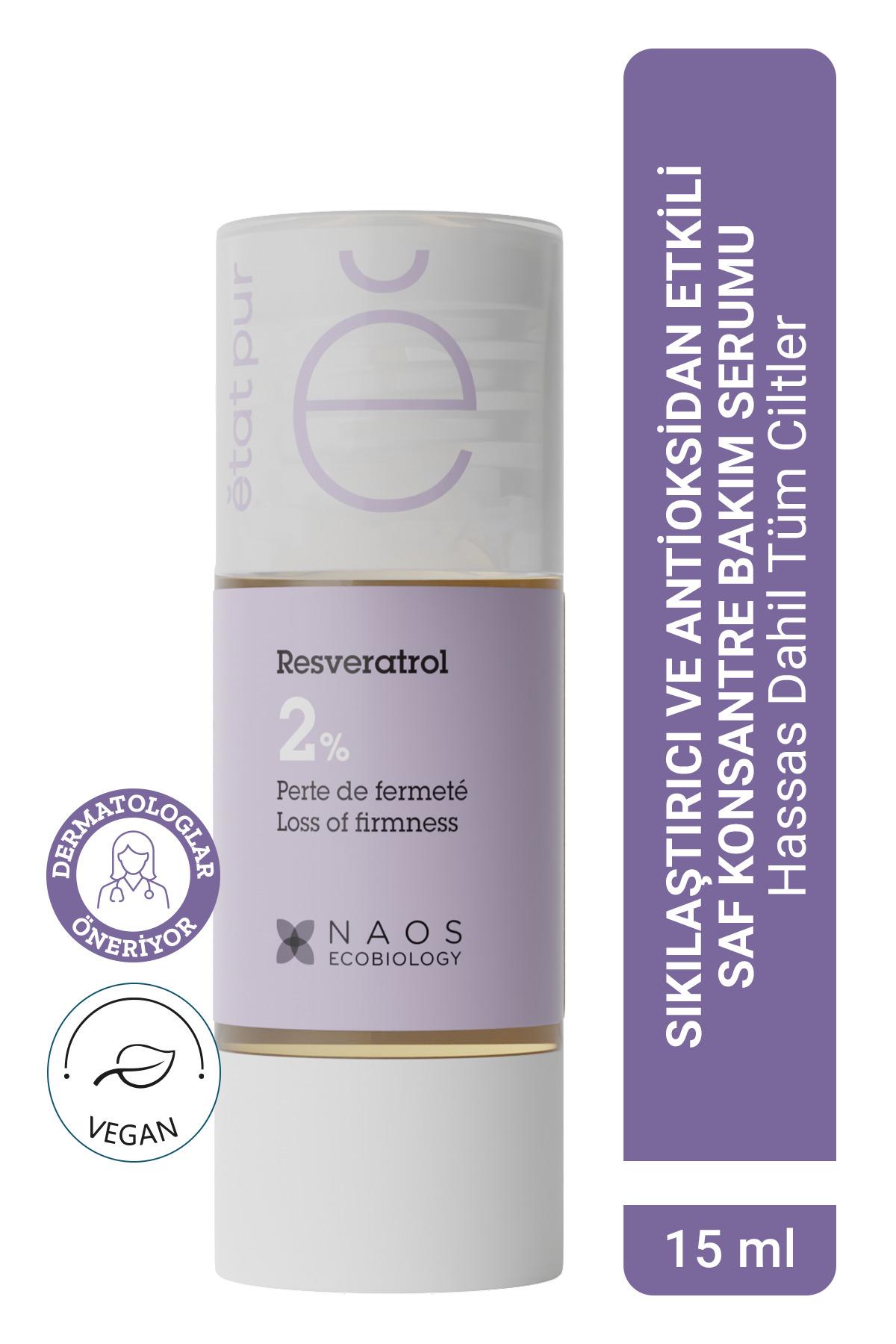 Etat Pur Pure Active Resveratrol Antioksidan Etkili Yaşlanma Karşıtı Konsantre Bakım Serumu 15 ML