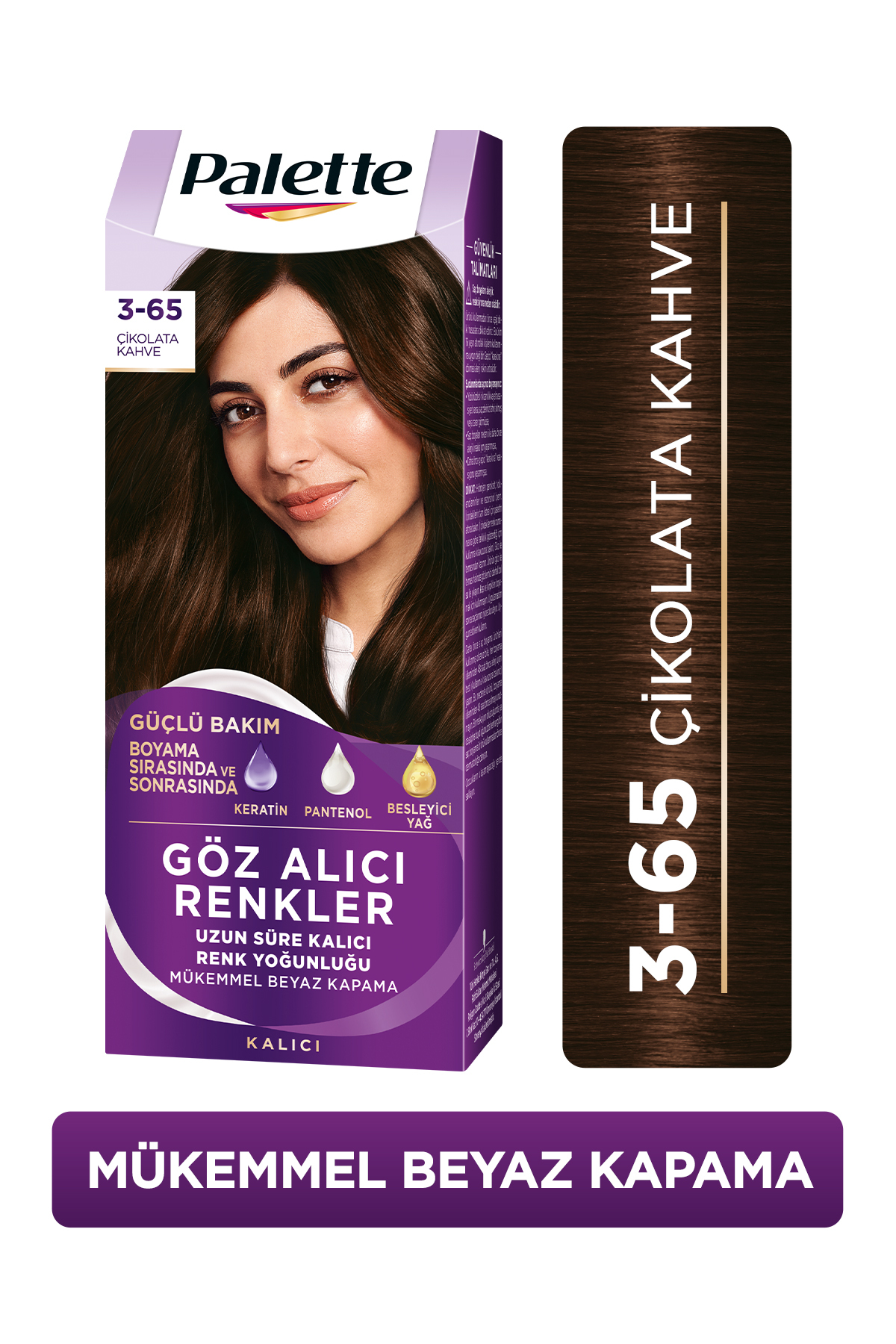 Palette Göz Alıcı Renk Saç Boyas 3-65 Çikolata Kahve 115 ml