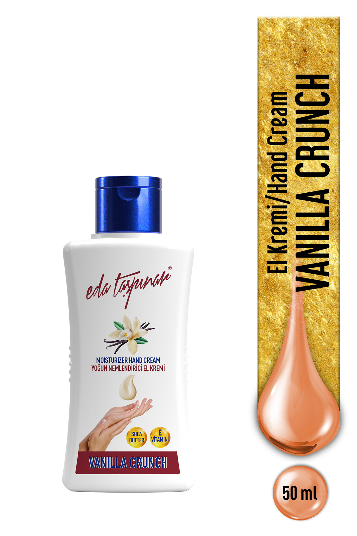 Eda Taşpınar Vanilla Crunch El Kremi – Tatlı Vanilya & Yumuşak Cilt Etkisi 50 ml