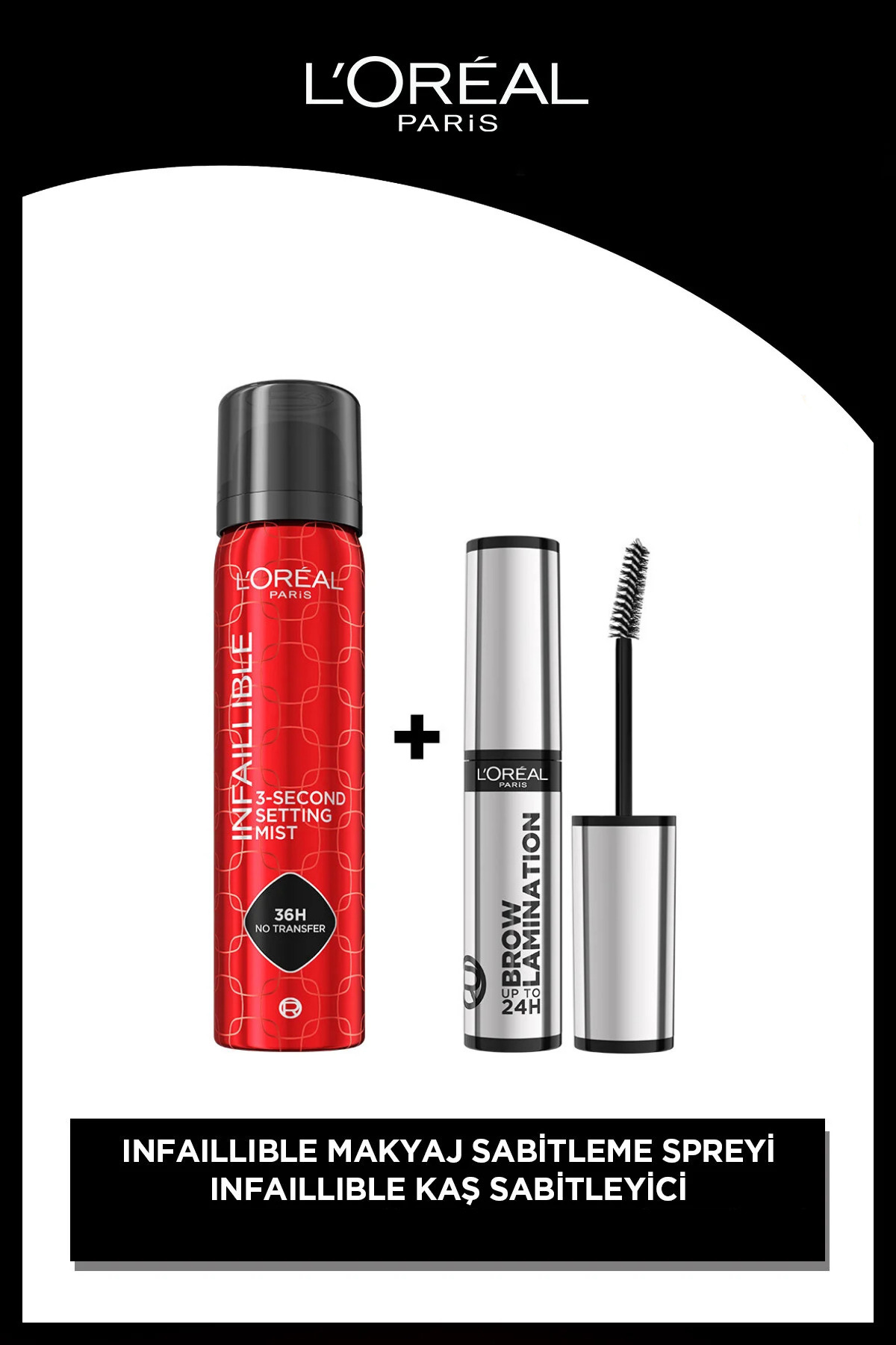 L'Oreal Paris Infaillible Makyaj Sabitleme Spreyi & Brow Lamination Kaş Sabitleyici