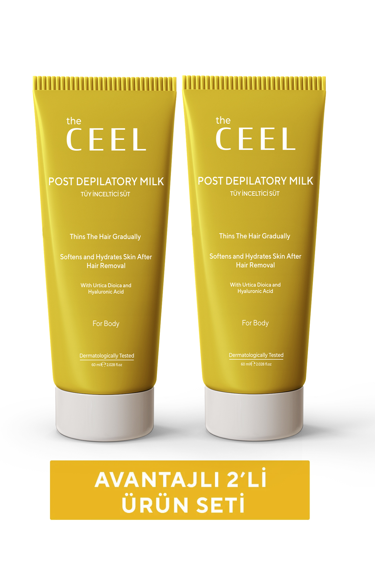 The Ceel 2'li Tüy ve Nemlendirici Süt Isırgan Otu & Hyaluronik Asit Özlü 60 ml