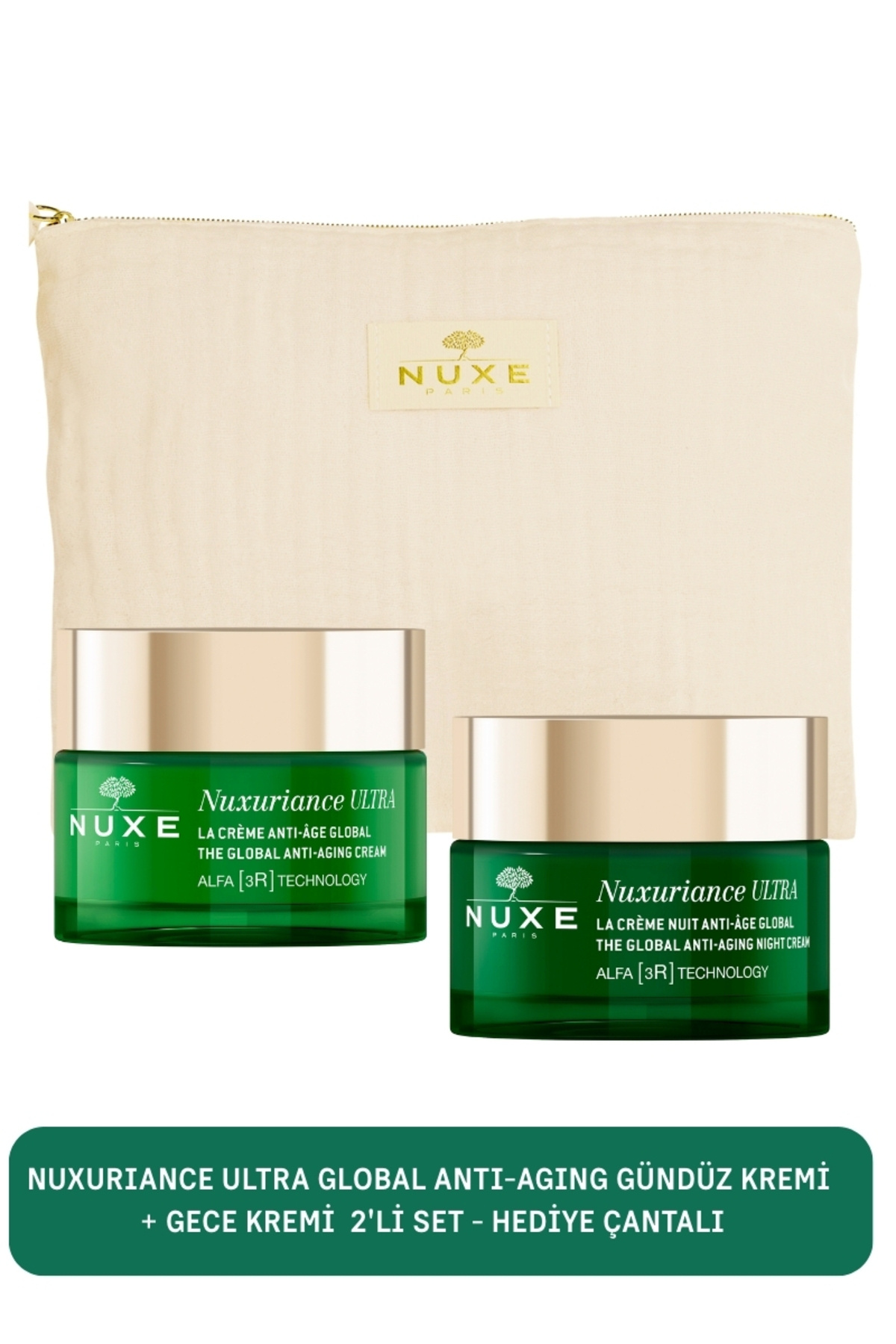 Nuxe Nuxuriance Ultra Yaşlanma Karşıtı Gece Kremi 50ml-Yaşlanma Karşıtı Gündüz Kremi 50ml-Hediye Çanta