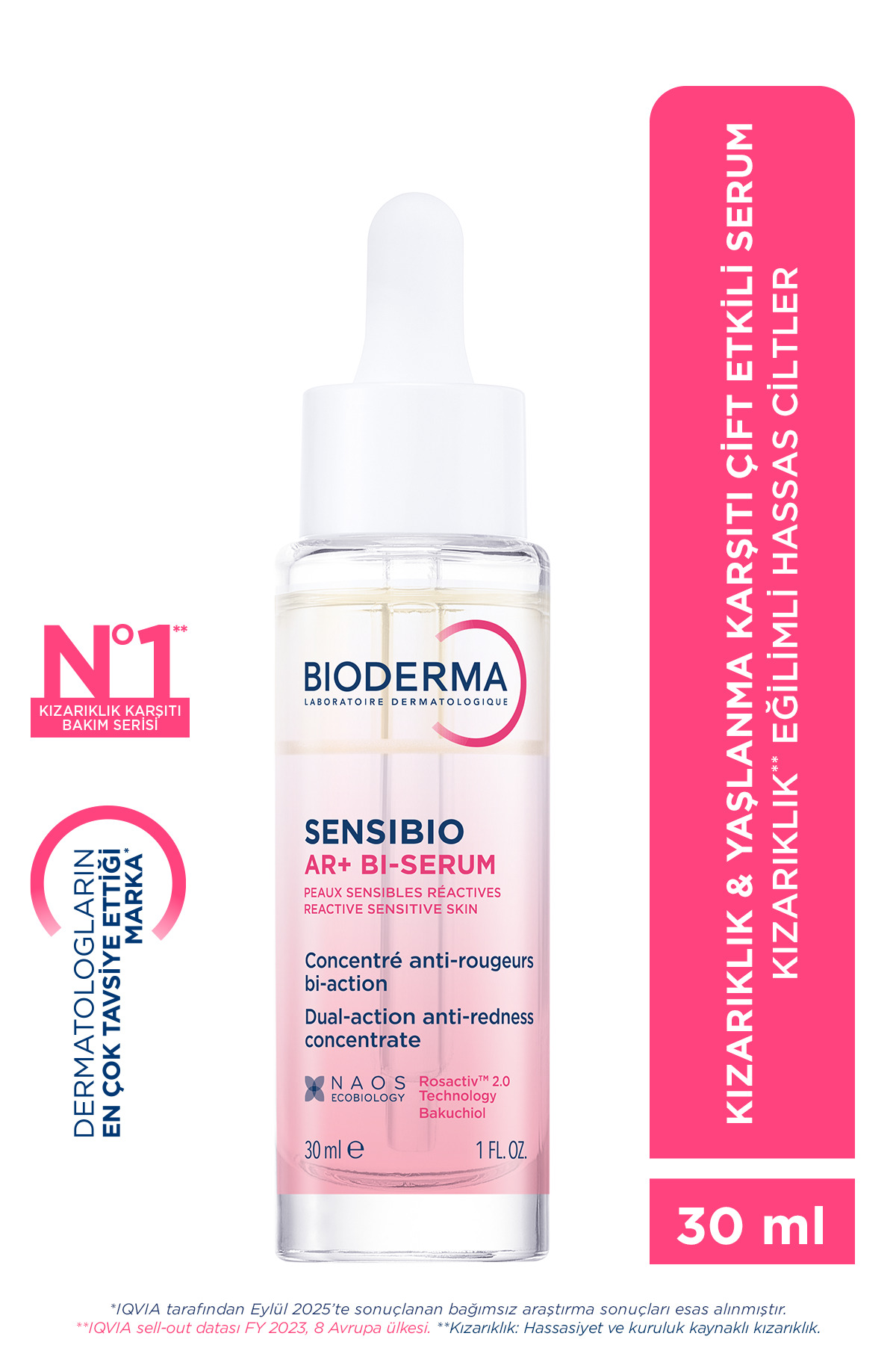 Bioderma Sensibio AR+ Hassas Ciltler Kızarıklık ve Yaşlanma Karşıtı Bakuchiollu BI Serum 30 ML