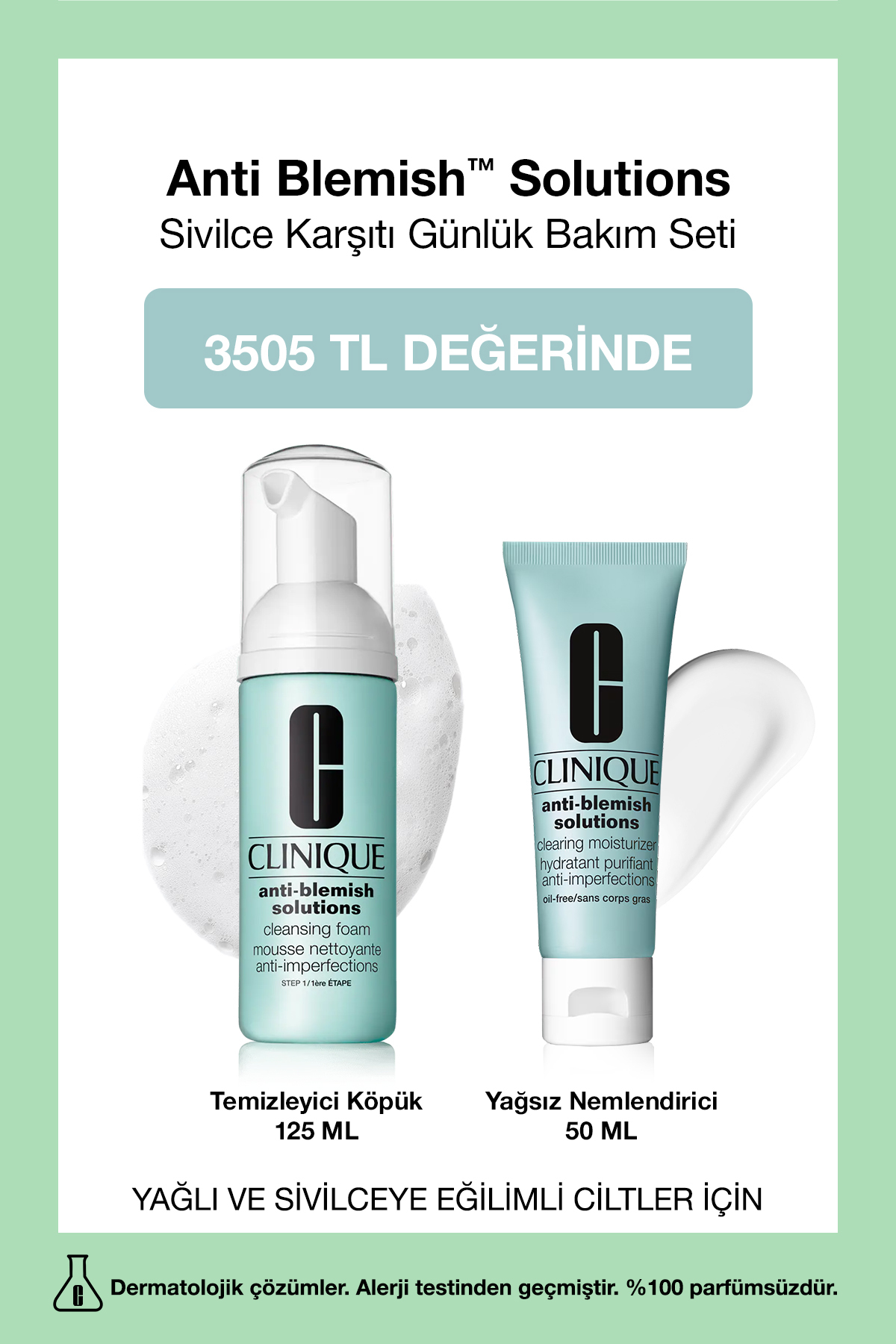 Clinique Anti-Blemish™ Solution Sivilce Karşıtı Günlük Bakım Seti | Salisilik asit