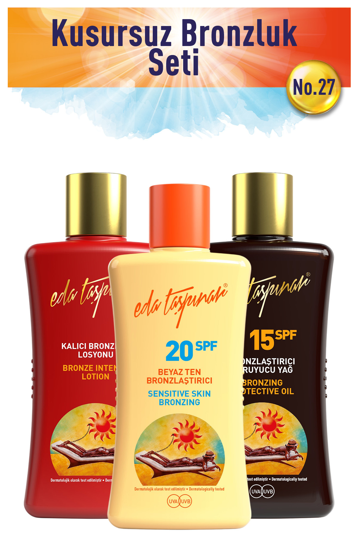 Eda Taşpınar Kusursuz Bronzluk Seti no.27 BeyazT+Spf15+Losyon (EGX19-EGX17-EGX07)