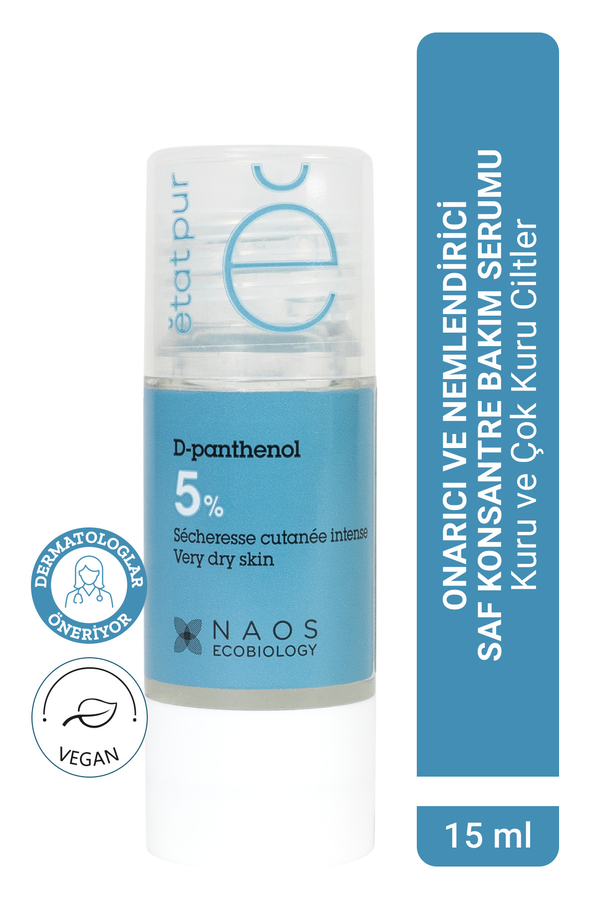 Etat Pur Pure Active D-Panthenol Kuru Ciltler İçin Nemlendirici, Bariyer Onarıcı Konsantre Bakım Serumu 15ML
