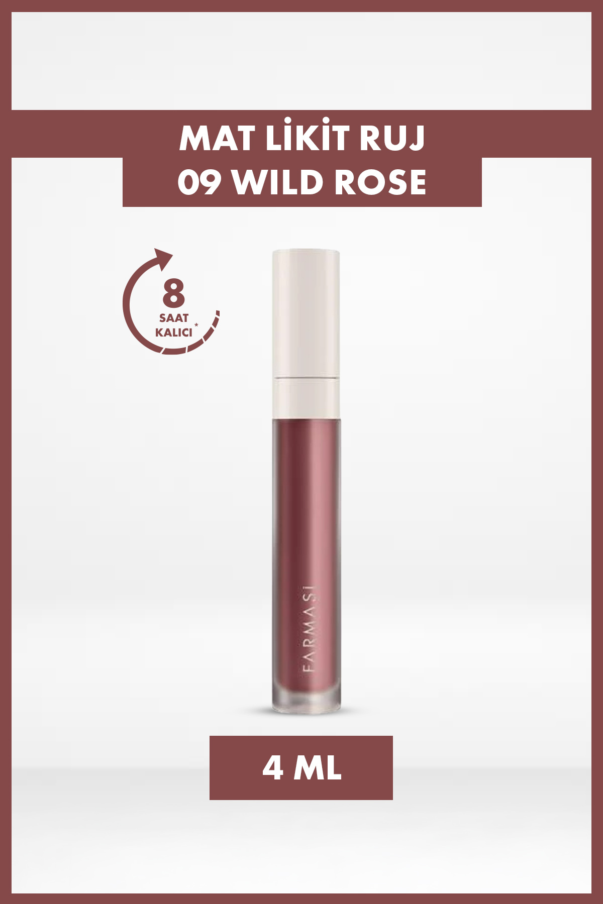 Farmasi Uzun Süre Kalıcı Kadifemsi Yapı Mat Likit Ruj | 09 Wild Rose