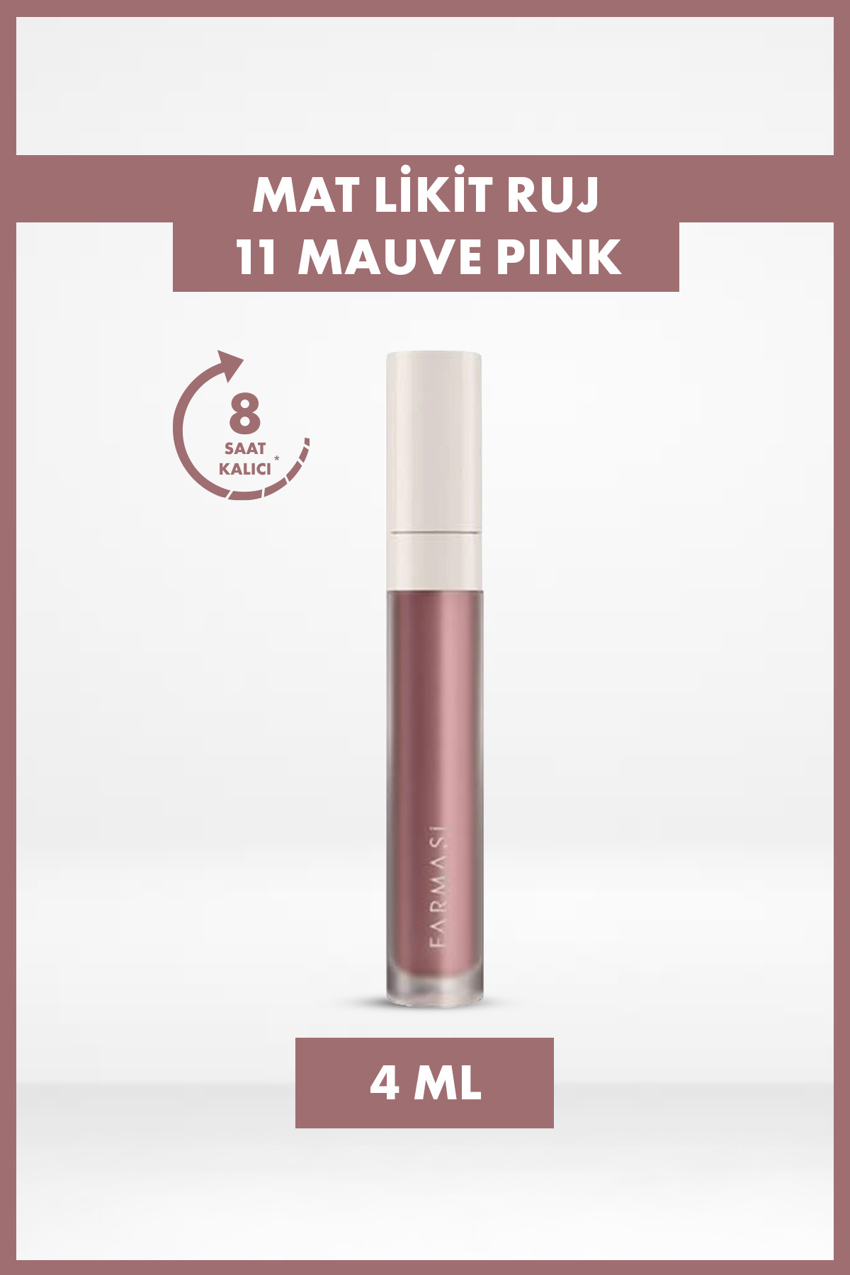 Farmasi Uzun Süre Kalıcı Kadifemsi Yapı Mat Likit Ruj | 11 Mauve Pink