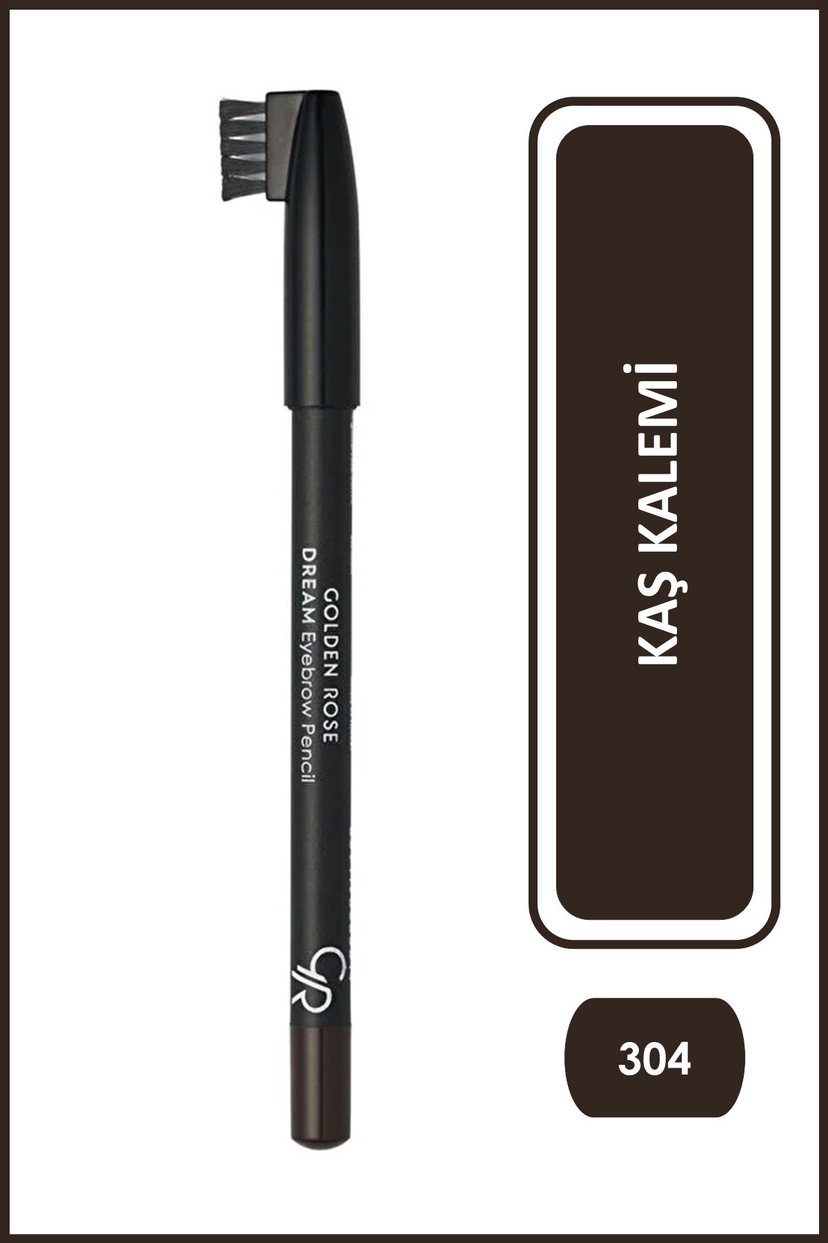 Golden Rose Dream Eyebrow Pencil No: 304 Charcoal - Şekillendirici Fırçalı Kaş Kalemi