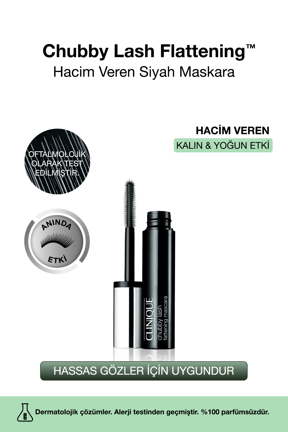 Clinique Chubby Lash Fattening Hacim Veren Maskara - 10ml - Kıl Fırça