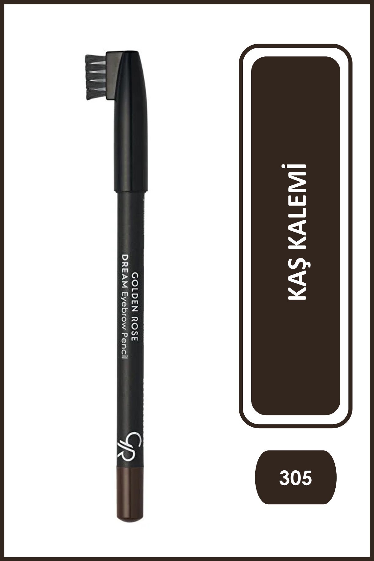 Golden Rose Dream Eyebrow Pencil No: 305 Brown - Şekillendirici Fırçalı Kaş Kalemi