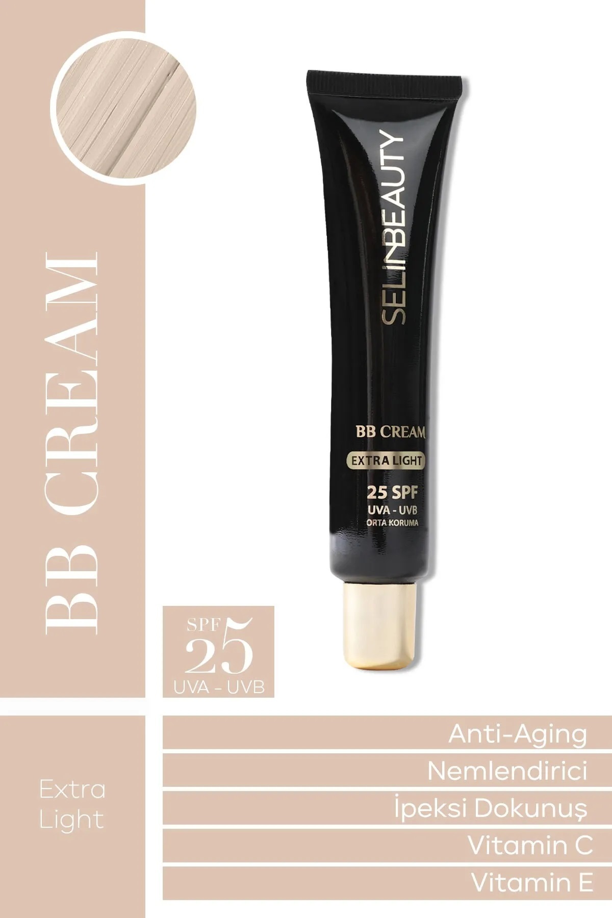 SELİNBEAUTY Bb Cream Extra Light Spf25 40 ml - Concealer Özellikli