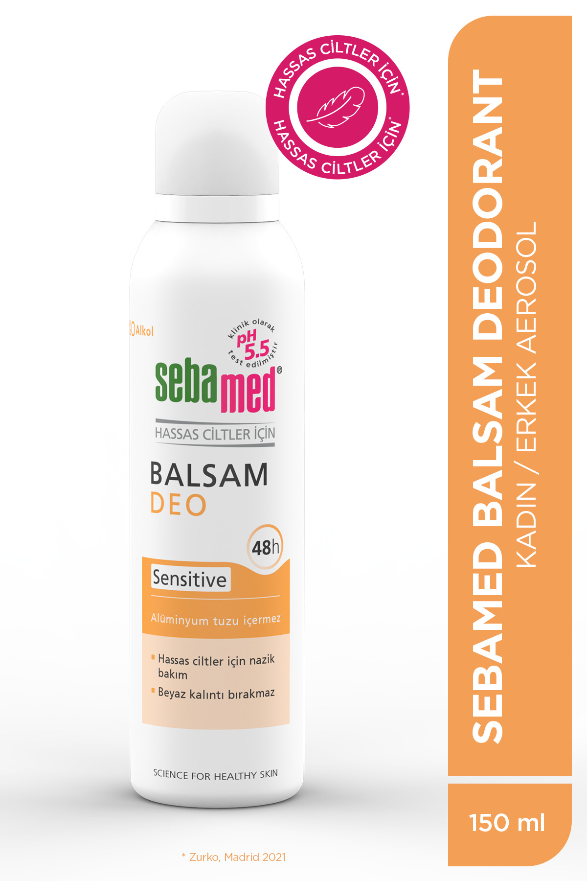 Sebamed Hassas Ciltlere Özel Kadın Erkek Balsam 48 Saat Etkili Aerosol Deodorant 150ml