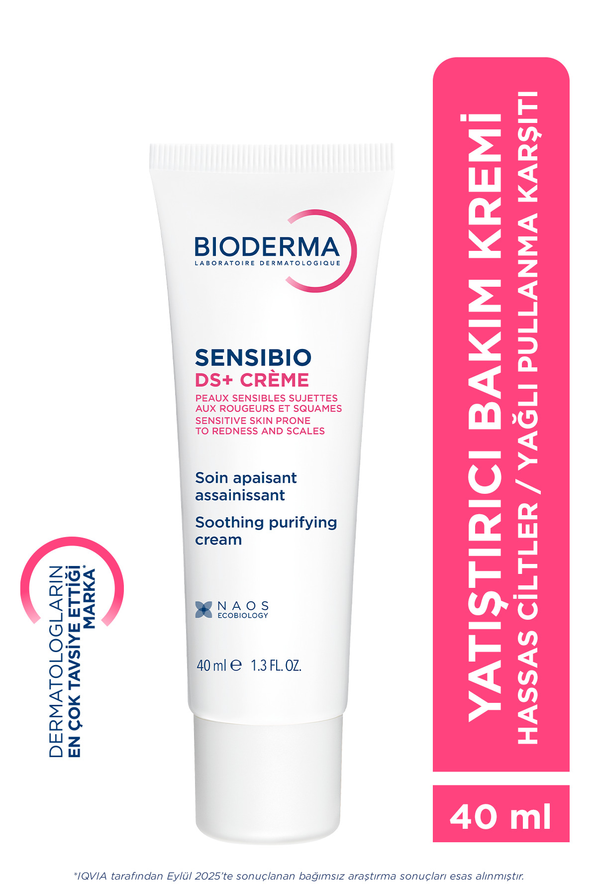 Bioderma Sensibio DS+ Cream Hassas Ciltler için Kızarıklık Karşıtı Yatıştırıcı Bakım Kremi 40 ML