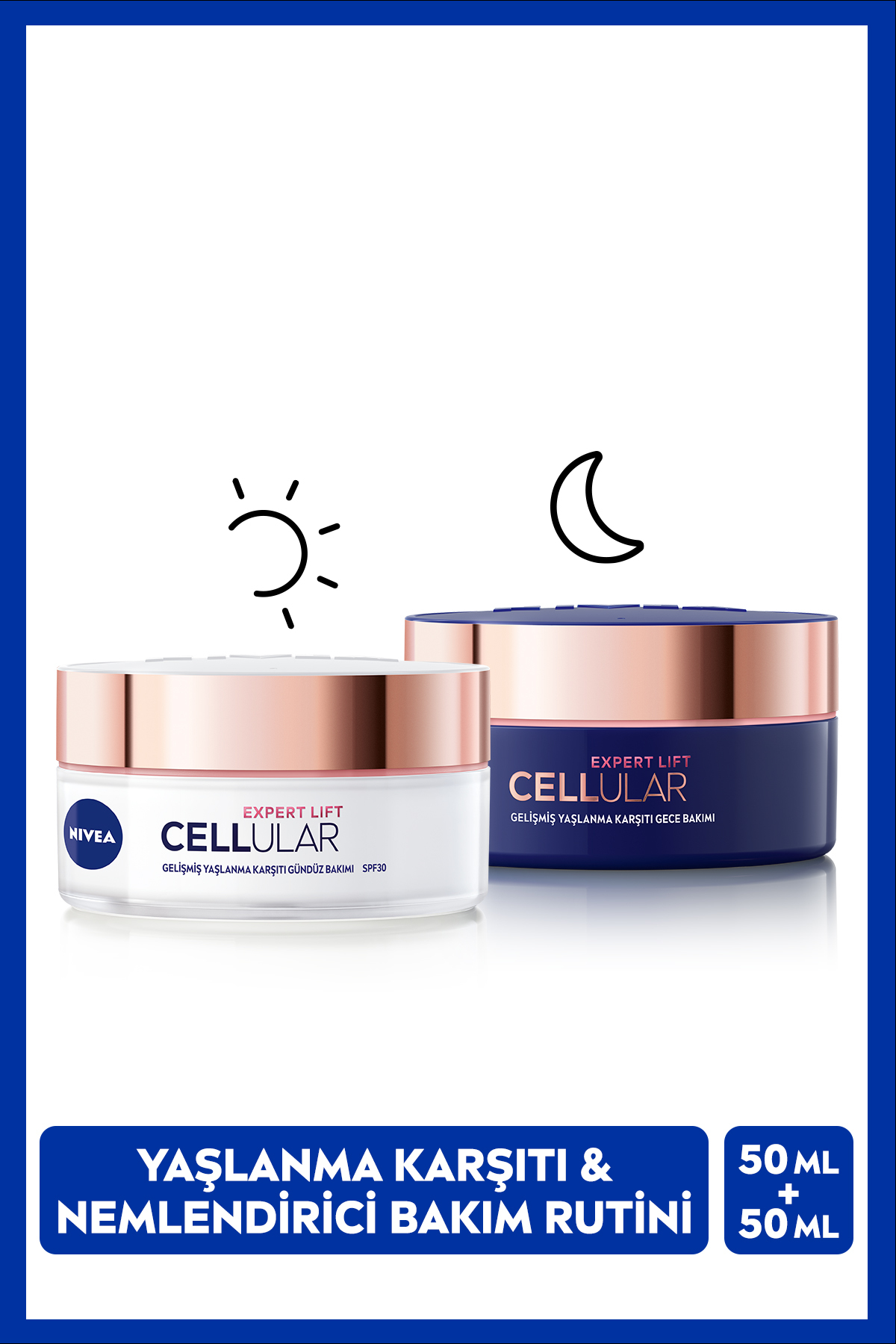 NIVEA Cellular Expert Lift Saf Bakuchiol Gelişmiş Yaşlanma Karşıtı Gündüz Ve Gece Yüz Kremi 50ml