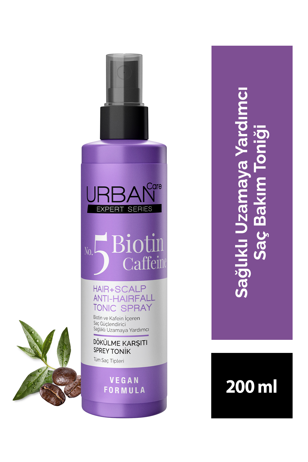 Urban Care Expert Biotin Ve Kafein Dökülme Karşıtı Saç Bakim Toniği- Hızlı Uzamaya Yardımcı 200 ml-Vegan